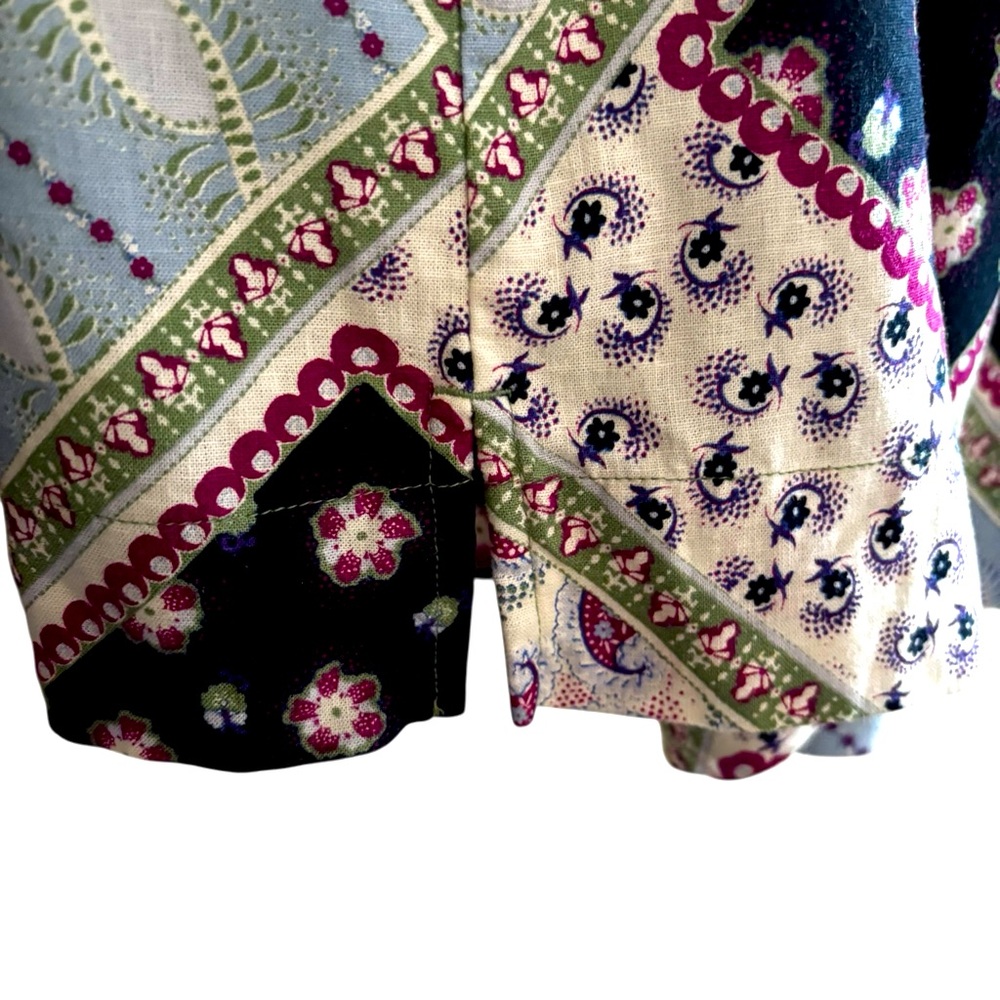 Loft Multicolor Patchwork Blouse - image 8
